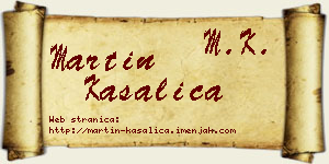 Martin Kasalica vizit kartica